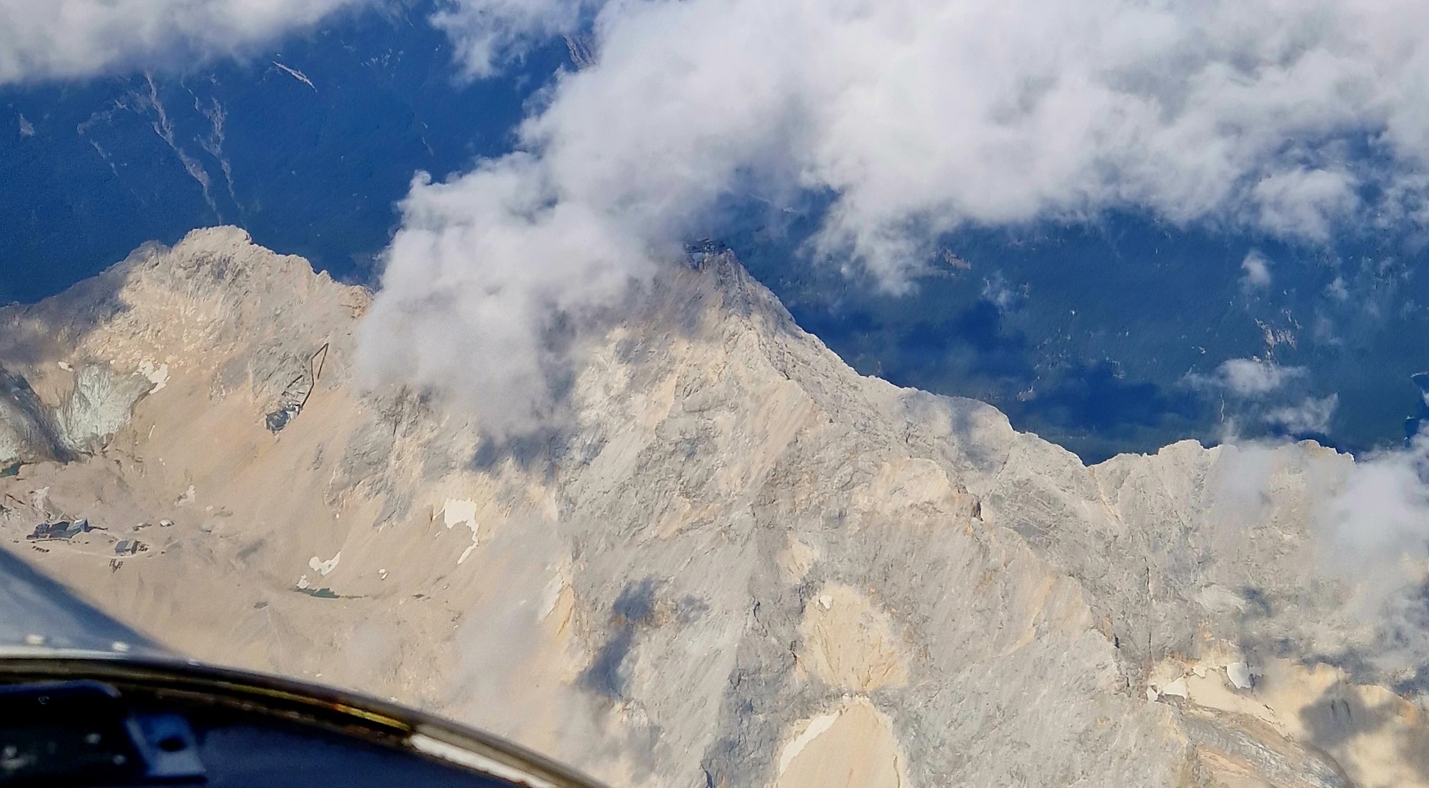 Aerial video background of scenic flight